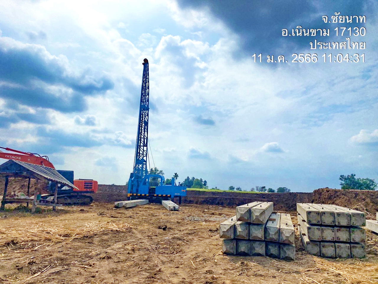 เสาเข็ม หน้างาน จ.ชัยนาท